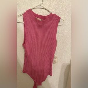 NEVER WORN WITH TAGS! altar’d State pink bodysuit (large)